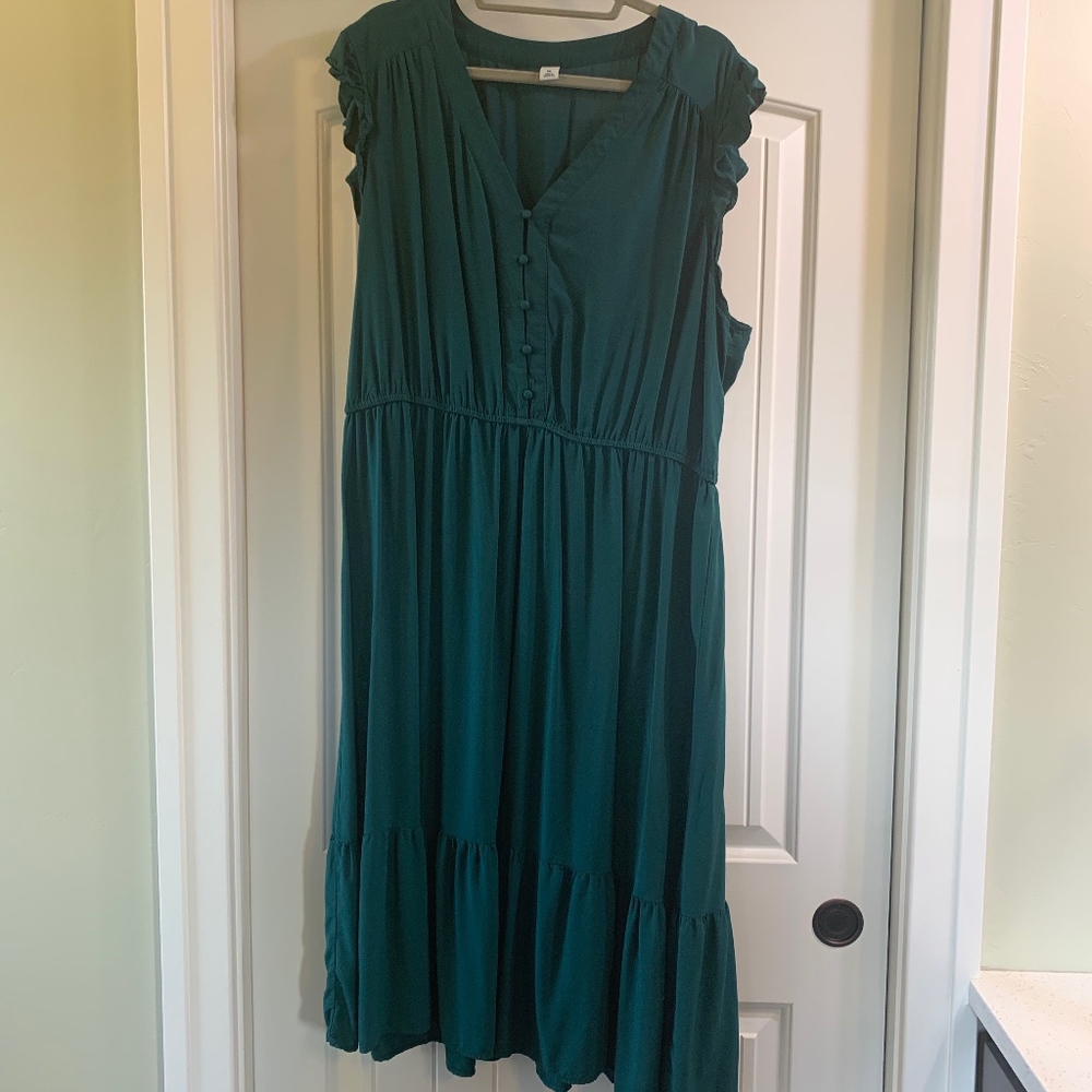 emerald Green Midi dress XXL